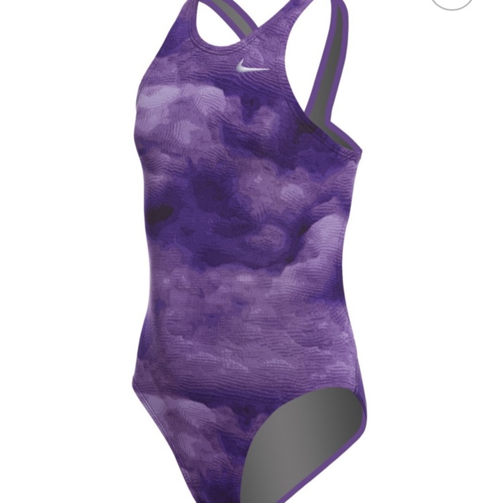 Nike Purple Cloud Fastback Swimsuit Sz 10
